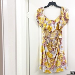 Wild Fable floral print cut out dress